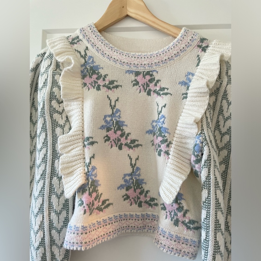 LoveShackFancy Warwick Pullover Sweater